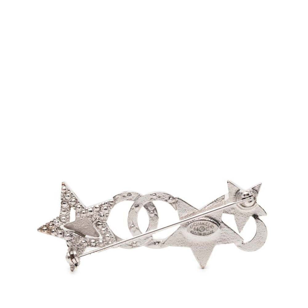 CHANEL Silver Logo Brooch - Picture 2 of 3